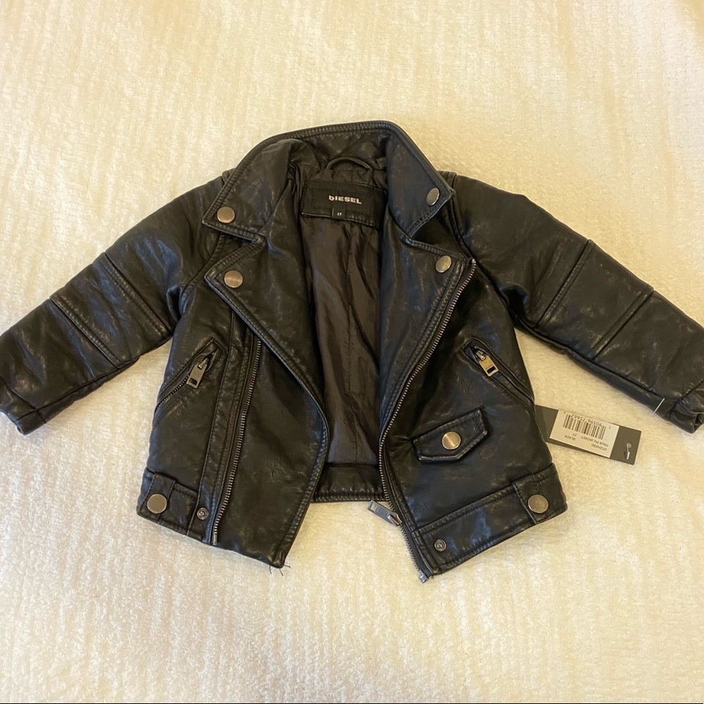 DIESEL faux leather bomber jacket